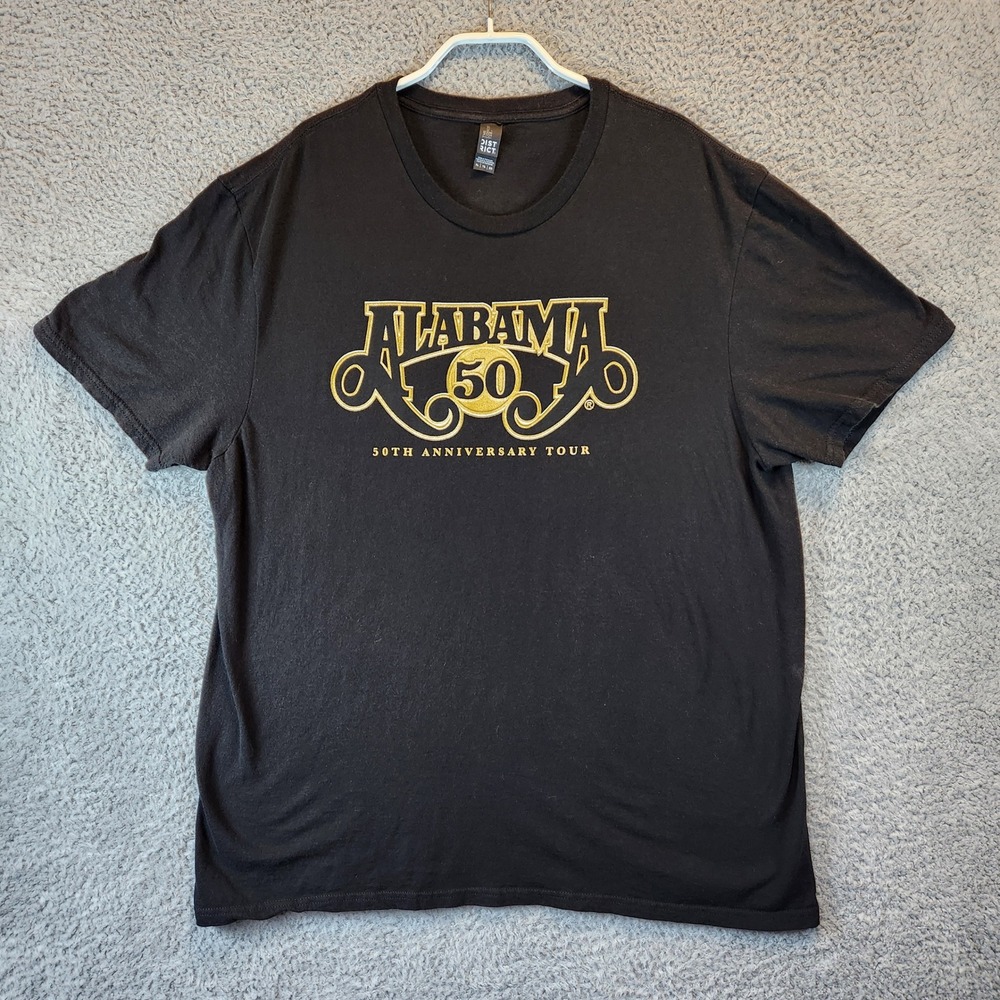 Alabama 50th Anniversary Tour T-Shirt‎ Mens Size XL Concert Tee Band Music Black